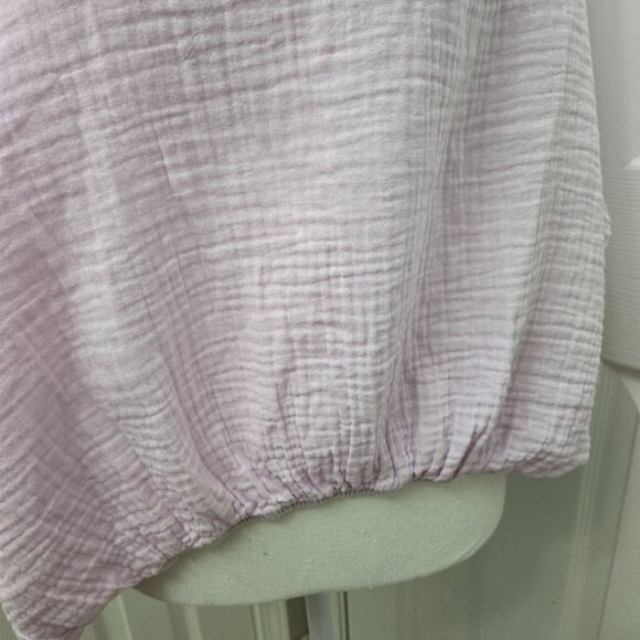 Stark X Bubble Blouse Womens Large Lilac Purple Gauzy Dolman Sleeve Festival - Picture 6 of 12